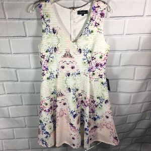 Papillon Womens Sleeveless Floral Dress Size M